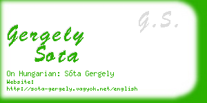 gergely sota business card